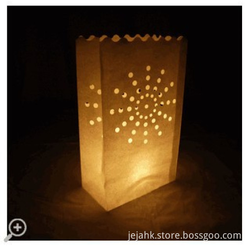 Starburst Paper Luminaries Bag (10 Pack), LED luminaria light, tea light